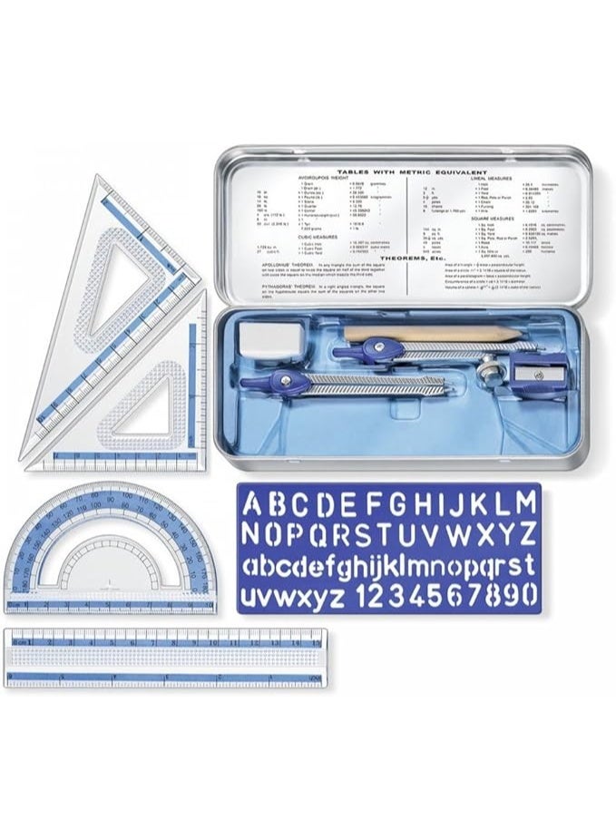Steadtler 10-Piece Noris Math Set In Storage Tin Box - Image 3