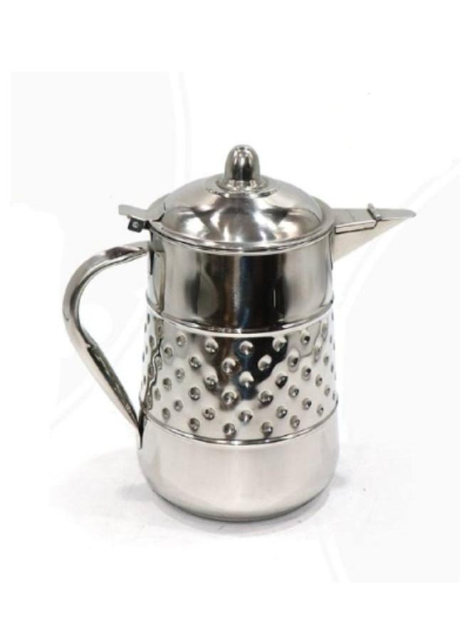 Generic 2 liter stainless steel milk jug, silver  - Image 1