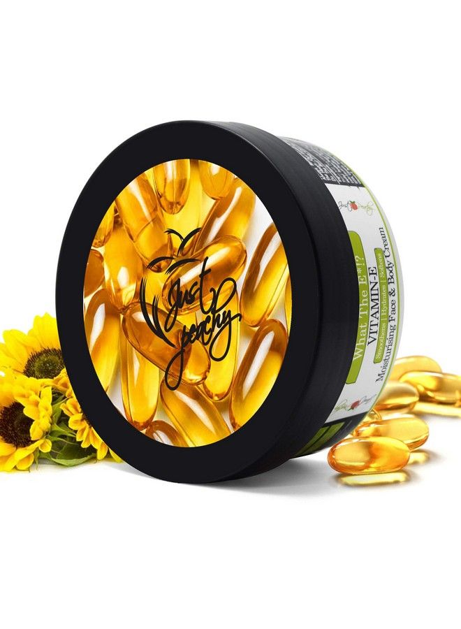 Just Peachy Face & Body Cream ; Non Sticky Quick Absorbing Body Butter ; For All Skin Types ; 100% Vegan (Vitamin E 200 G) - Image 1