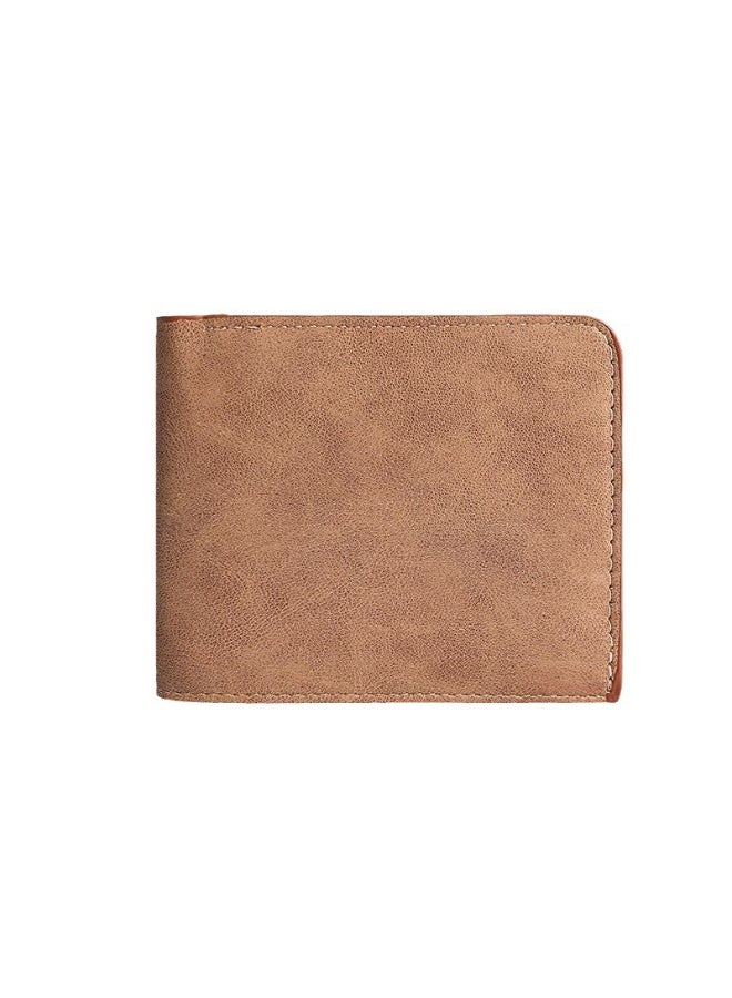 New short wallet for men, brown color  - Image 3