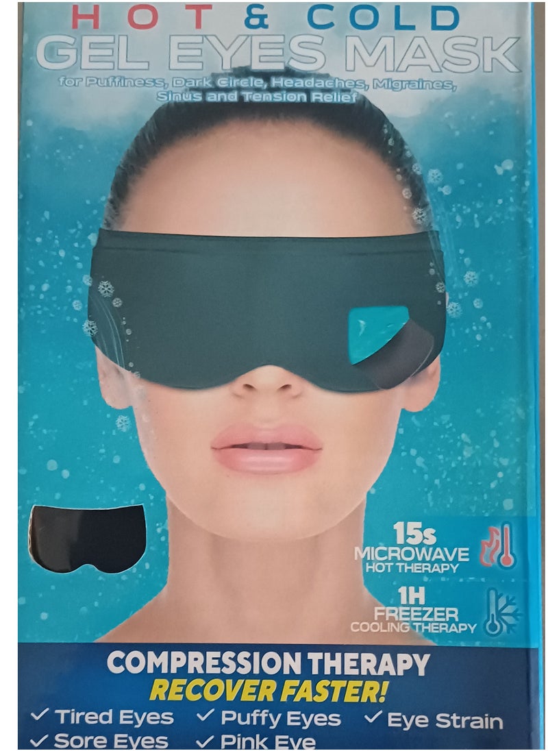 Generic - Hot and Cold Gel Face Mask for Headache, Migraine, Puffy Eyes Relief- Sleep mask - Image 1