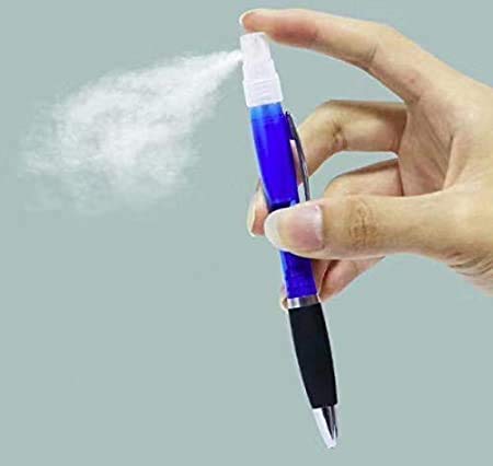 Niralasa Niralasa Pack of 4 Sanitizer Spray Refillable Bottle Pen with Three Functions Sanitize Write and Press Elevator for Home Office Car Hypermarket Hotel - Image 1