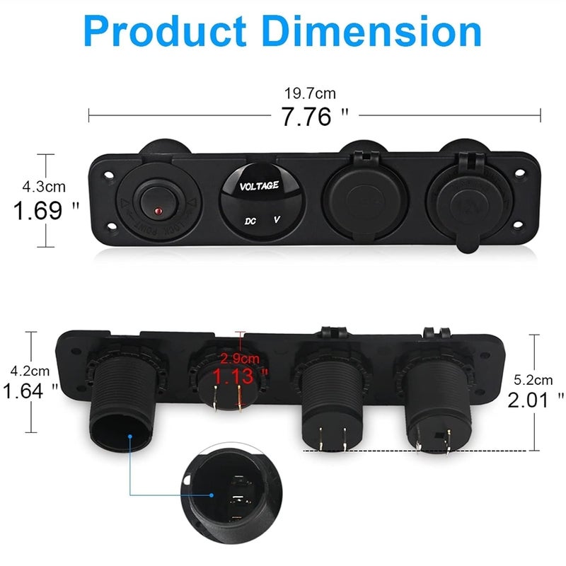 Wivplex Herorider Dual USB Car Charger Panel - Image 2