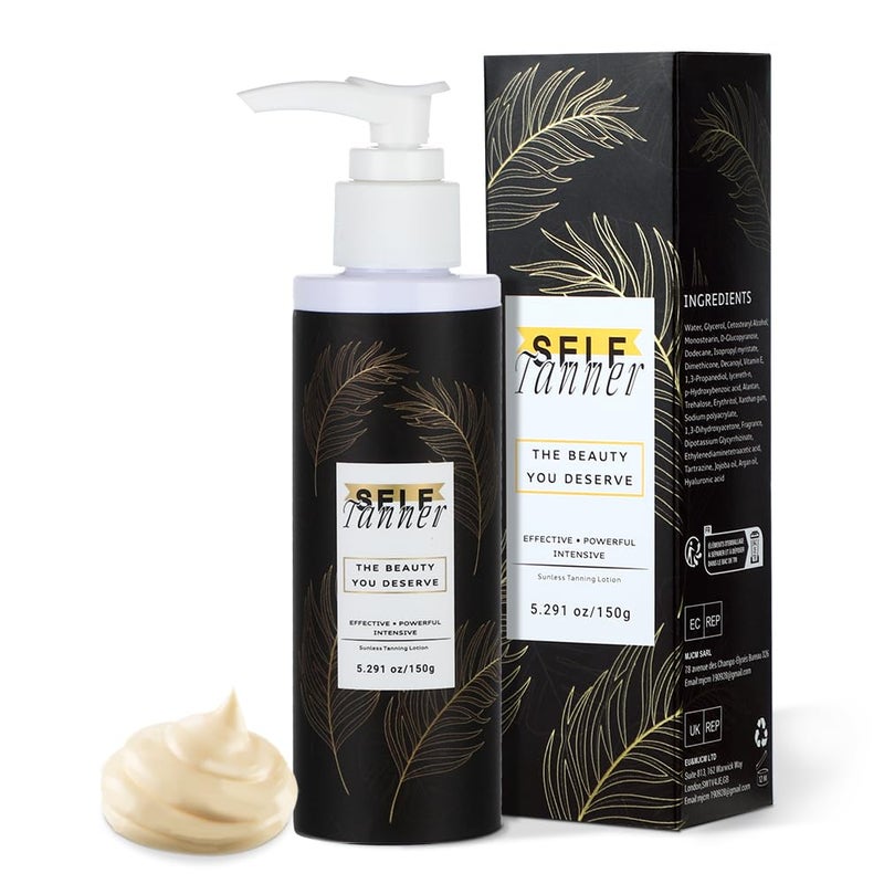 Self Tanner  Sunless Self Tanning Lotion  Aloe Vera  Coconut for a Natural Bronzer  Knocks Out Orange Tones NonToxic Sunless Gradual Tanning Lotion 52OZ150g BROWN