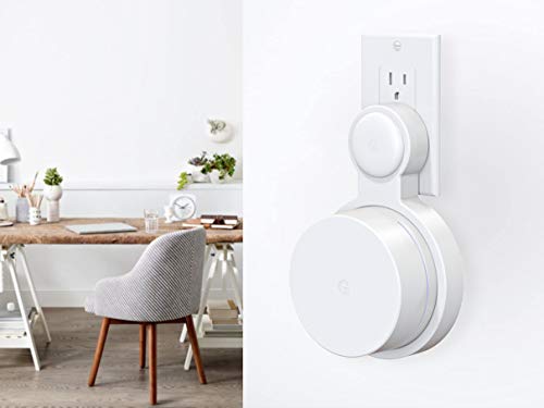 Pefecon Outlet Wall Mount for Google WiFi AC1200, Cable Management & Space Saving, Easy to Move, Wall mount holder for Google WiFi(2020 model-Round Plug)(3 Pack) - Image 2