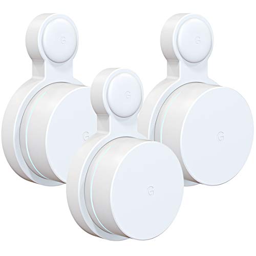 Pefecon Outlet Wall Mount for Google WiFi AC1200, Cable Management & Space Saving, Easy to Move, Wall mount holder for Google WiFi(2020 model-Round Plug)(3 Pack) - Image 1