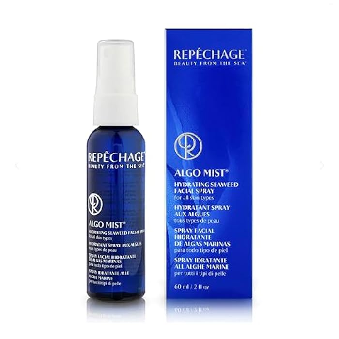 Repechage Algo Mist Hydrating Seaweed Facial Spray for All Skin Types - Hydrating Face Mist Travel Size, Aloe and Vitamin C Infused Keeps Skin Glowing, Hydrated, Refreshed and Nourished, 2 fl oz. - Image 1