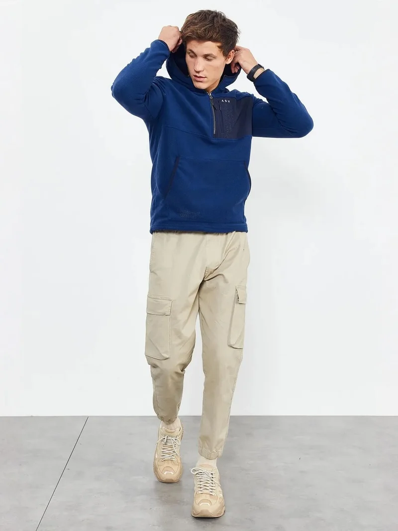 تومي لايف TOMMY Men's Half-Zip Hooded Sweatshirt