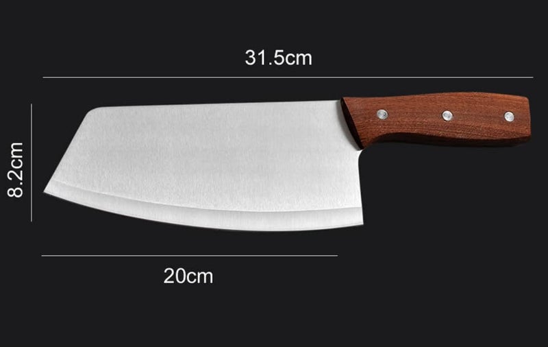 NAIDEV Carbon Stainless Steel Ultra Sharp Cleaver Kitchen Knife Meat Slicing Knife Meat Trimming Knife Meat Preparation Knife Meat Carving Tools Meat Cleaver Kitchen Knife Chicken Cutting KnifeG - Image 2