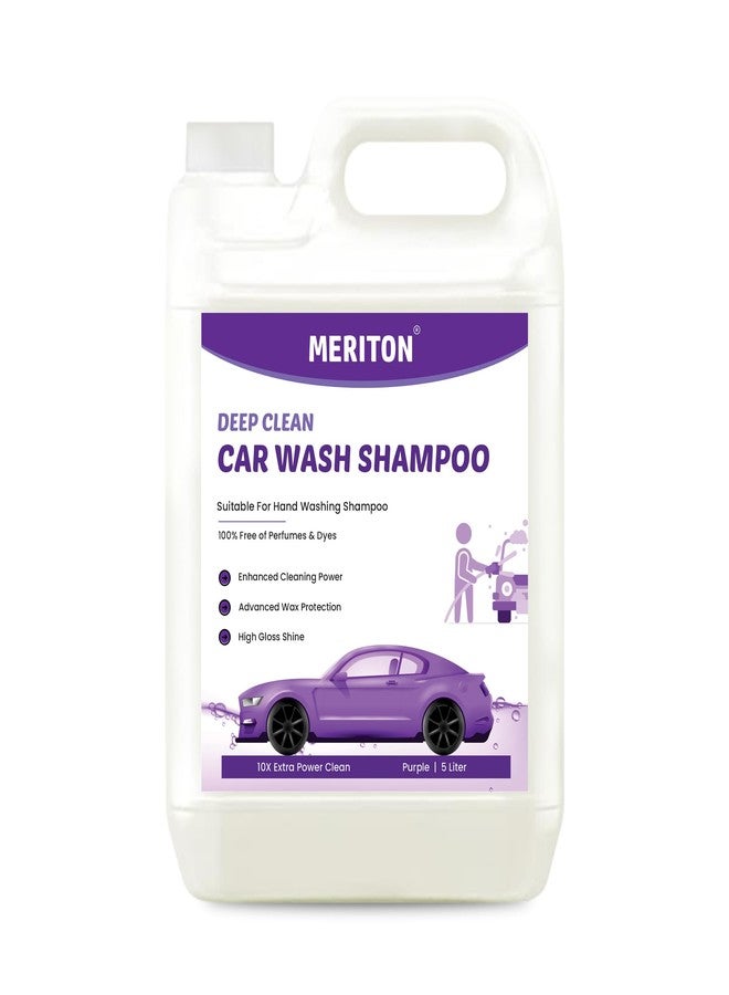 Meriton Deep Cleaning Car Wash Shampoo - 5 Litre | Safe On Paint | pH Neutral | Advanced Wax Protection | Remove Tough Dirt | High Gloss Shine - Image 1
