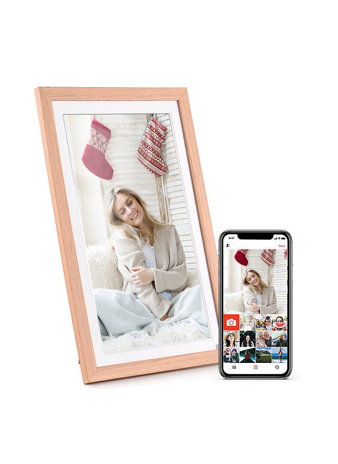 Generic - 15.6 Inch Large WiFi Digital Photo Frame Cloud Digital Picture Frame Wall Mountable 1920*1080 IPS Screen Touch Control 16GB Storage Capacity Auto Rotation APP Photos Sharing with Backside Stand - Image 1