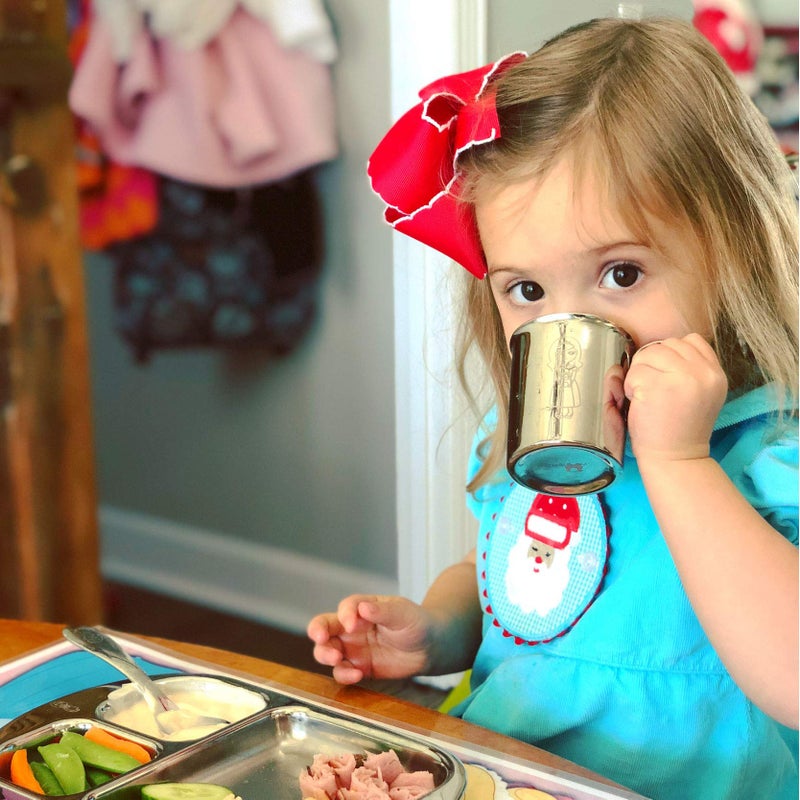 Kiddobloom Children's Stainless Steel Cups with Handles | Adorable Frog Design | Premium 304 (18/8) | Set of 2 | Perfect for Babies, Toddlers & Kids - Image 3