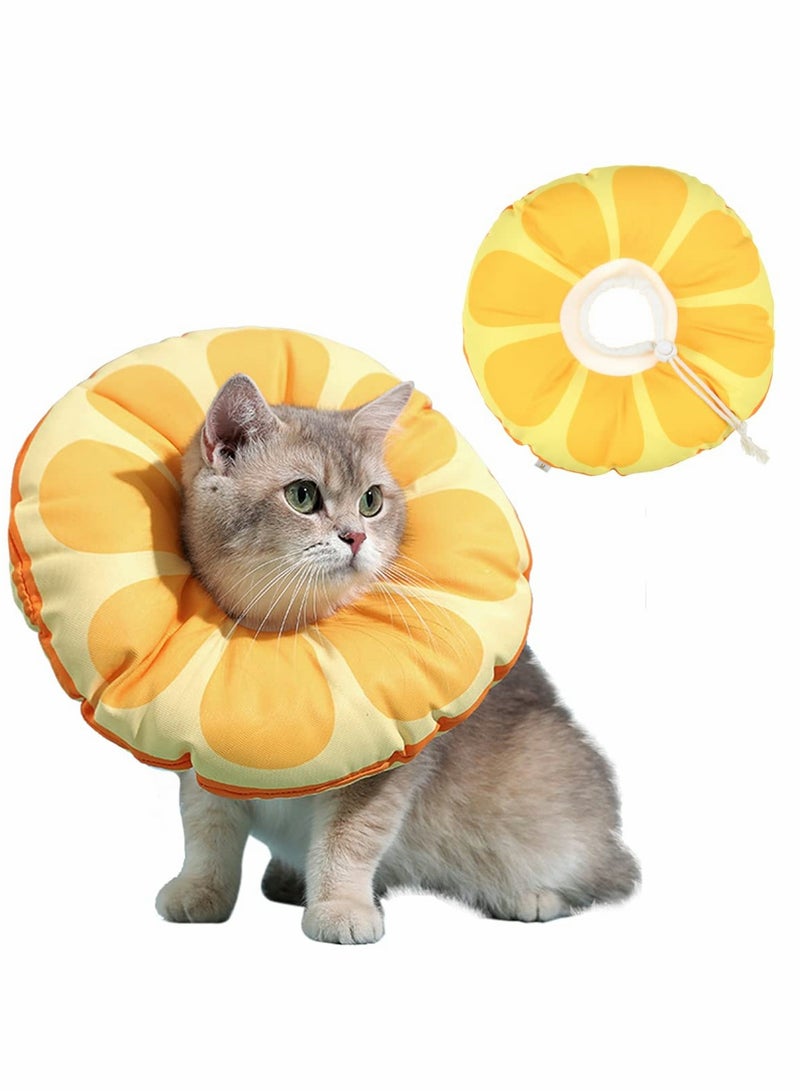 KASTWAVE Adjustable Cat Recovery Collar,   Cat Collar, Adjustable Kitten E Collar for Wound Healing Protective Cat Elizabethan Collar After Surgery for Kittens Puppies M  - Image 1
