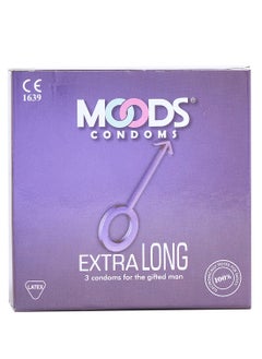 Moods Extra Long Condoms 3's  - Image 1