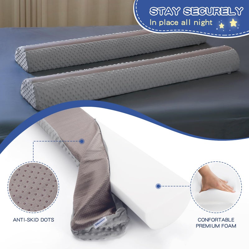 Aonvmdis Bed Bumpers for Toddlers Foam Bed Rail for Toddlers 1 Pack Bed Rails Bumper for Queen, King, Twin, Full-Size Bed with Non-Slip Machine Washable Cover - Image 3
