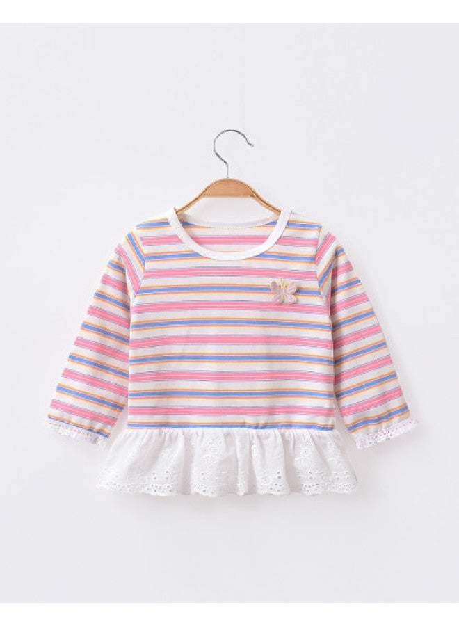 Children's Wear Girls' Sweet Style T-shirt Autumn Fashion Versatile Base Layer Trendy - Image 1