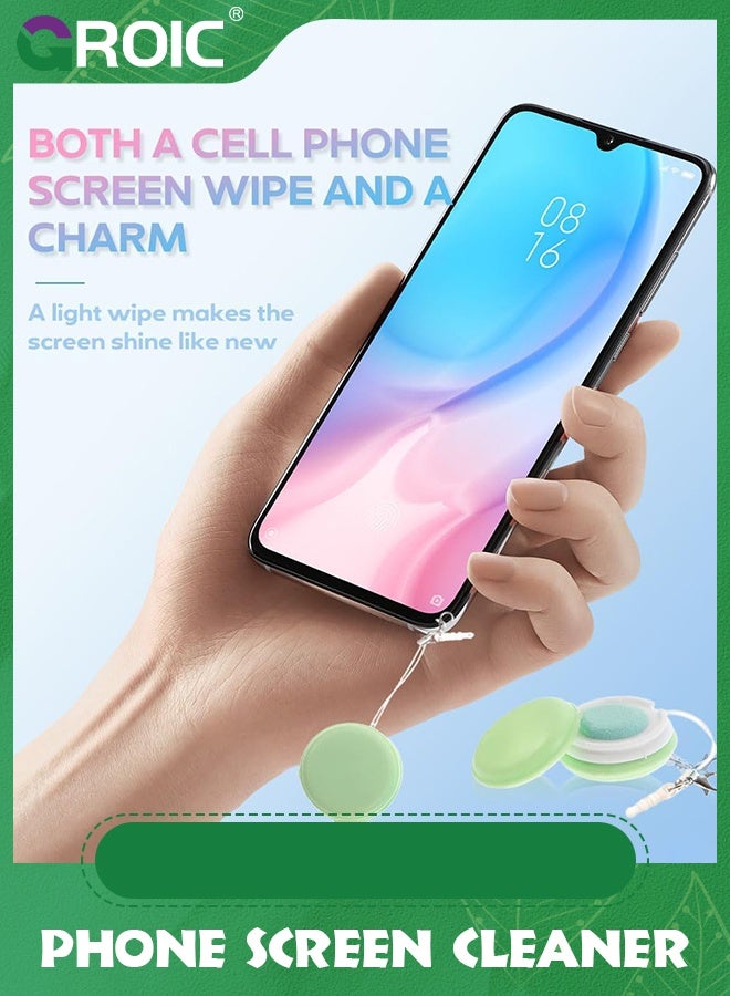 GROIC 4PCS Macaron Mobile Phone Screen Wipe, Cute Pendant and Eyeglass Brush Cleaner - Image 3
