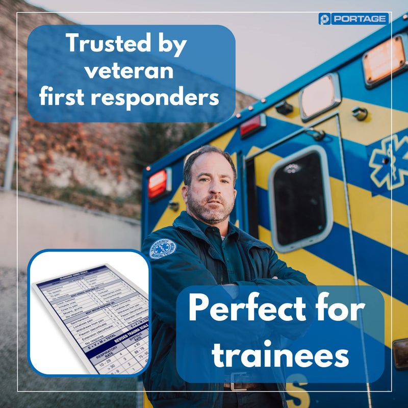 Portage EMT/First Responders Vital Statistics Notebook â€“ 6â€ x 3.75â€ Medical Notebook for Vital Signs and Additional Patient Information â€“ 210 Sheets (3 Pack) - Image 3