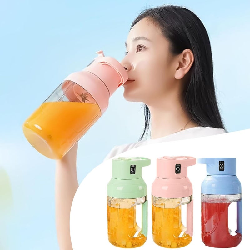 Vasukie Sport Portable Electric Orange Juice with 8 Blades Electric Large Capacity Fruit Juicer for OrangeappleCarrotFruits And Vegtables Smoothies Kitchen Travel Sport VABarrel Juicer - Image 2