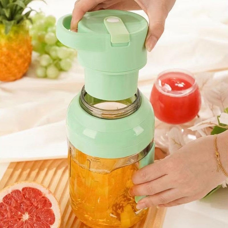 Vasukie Sport Portable Electric Orange Juice with 8 Blades Electric Large Capacity Fruit Juicer for OrangeappleCarrotFruits And Vegtables Smoothies Kitchen Travel Sport VABarrel Juicer - Image 5