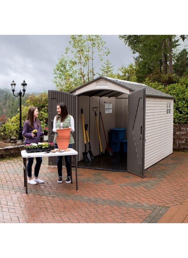 Lifetime - Lifetime 60075 Outdoor Storage Shed, Desert Sand - Image 1