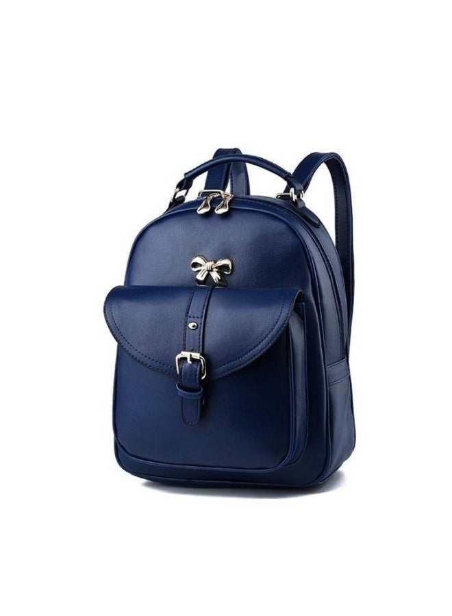 Women's Leather Backpack with Cowhide Pattern Novelty Design Fashion Short Distance Travel Bag - Image 1