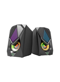 T-DAGGER T-TGS500 (Colour Box) 2 x 3W 3.5mm Gaming Speakers With RGB Backlit LED USB Powered For PC