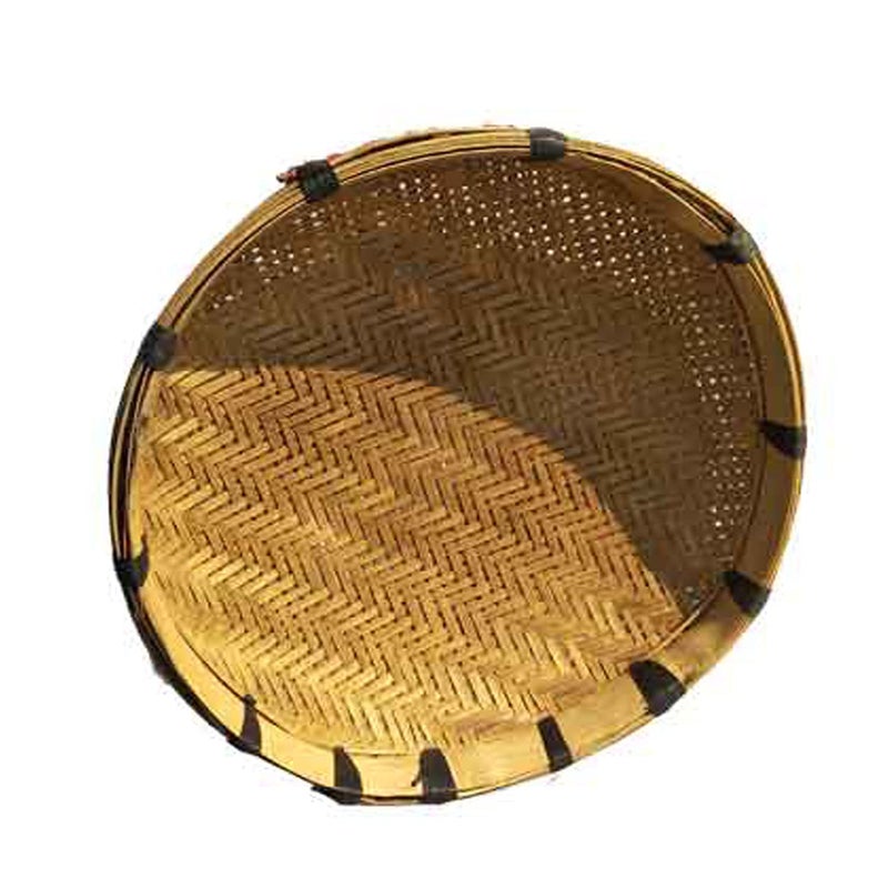 JOYNAGAR Bamboo Cane Bengali Style ChalaRound Cane Tray for Fruits Storage Home Utilities Big Size 15x 5 Inch - Image 5