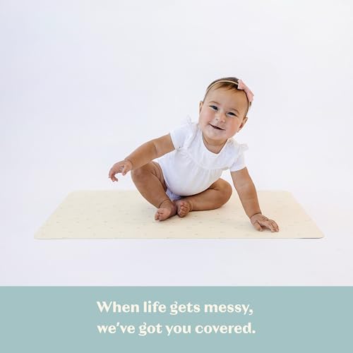 AVA + OLIVER Ava Oliver Vegan Leather Baby Changing Mat 16 X 30 in Multipurpose Wipeable and Portable Diaper Changing Pad Foldable for Travel Palm Trees - Image 3