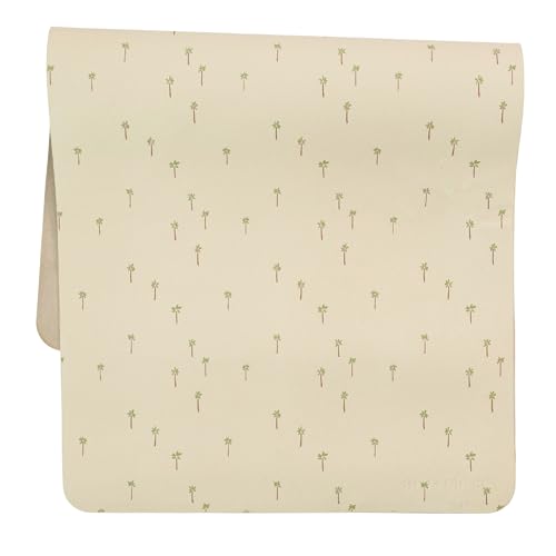 AVA + OLIVER Ava Oliver Vegan Leather Baby Changing Mat 16 X 30 in Multipurpose Wipeable and Portable Diaper Changing Pad Foldable for Travel Palm Trees - Image 1