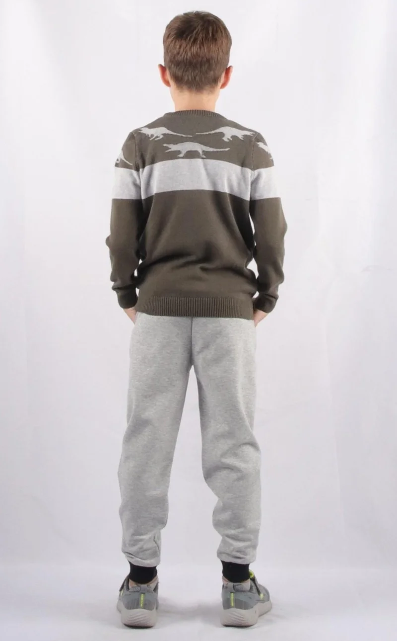 الكسندر جاردي Dinosaur Patterned Children's Knitwear Sweater (C21-18936)