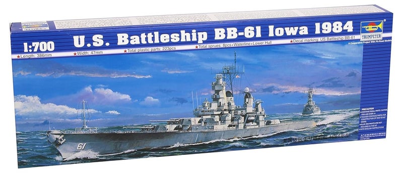 Trumpeter 1700 USS Iowa BB61 Battleship 1984 Model Kit - Image 4