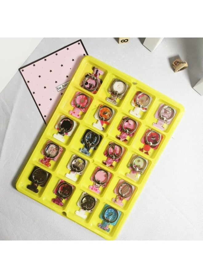 Generic 20 Full-version Ring Buckle Flower Mobile Phone Stand Desktop Stand Multi-picture Mixed Color Delivery Wholesale-Color:Crystal Large Ring Perfume Bottle-shaped Ring Buckle/20 Pack  - Image 1