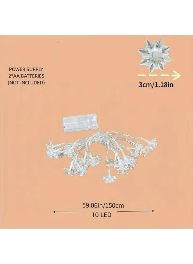 Kandid Diwali LED String Lights, 3x1m Window Fairy Lights, 100 LEDs, Warm White (Lotus Lantern with 10 LED Fairy Lights) - Image 4