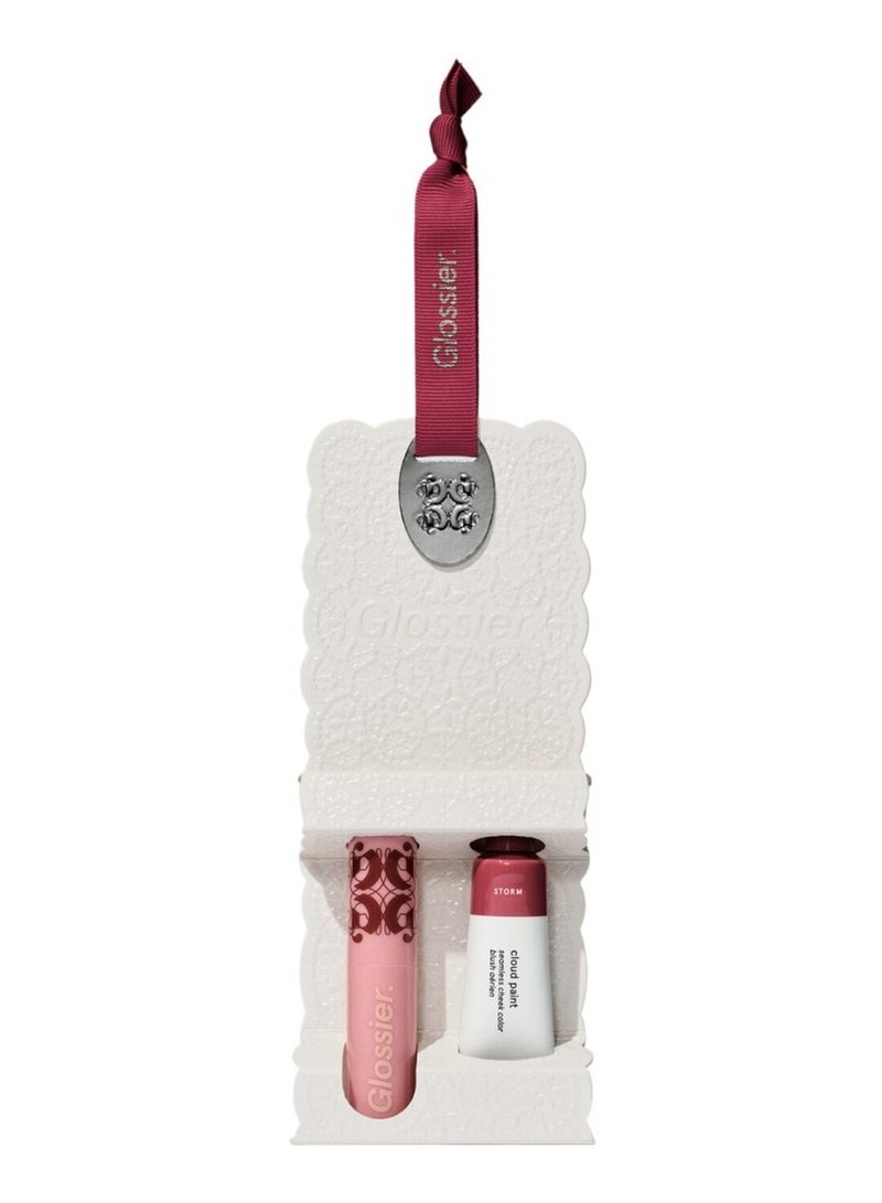 جلوسير أكثر لمعانًا  ثنائي ستورم ليب آند تشيك - أحمر خدود كريمي قابل للبناء ولون شفاه مرطب - Image 1