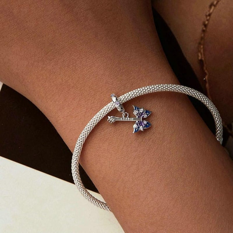LAMOONY Guitar Charm 925 Sterling Silver Note Charm Music Charm Rainbow Charm Puzzle Charm Love Charm for Pandora Charm Bracelet - Image 3