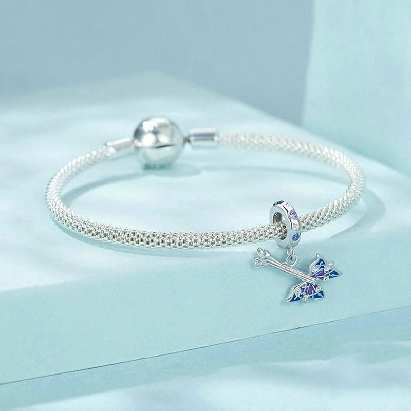 LAMOONY Guitar Charm 925 Sterling Silver Note Charm Music Charm Rainbow Charm Puzzle Charm Love Charm for Pandora Charm Bracelet - Image 4
