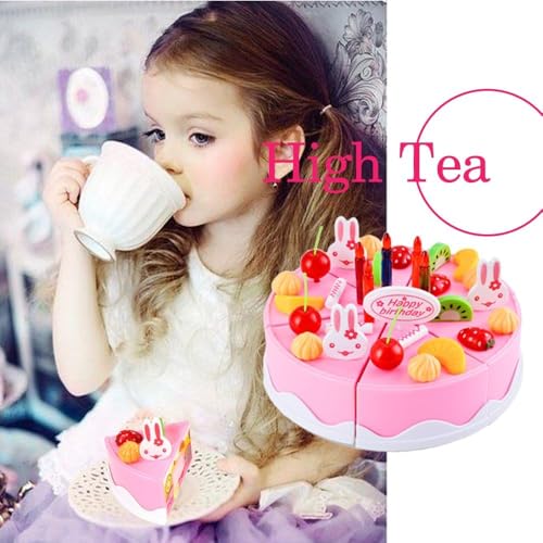 BigNoseDeer Play Birthday Cake Children's Day Gift Play Food Toy Set DIY Cutting Pretend Play Birthday Party Cake with Candles for Children Kids Classic Toy 37pcs(New Outer Package) - Image 2