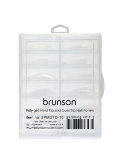brunson Dual Nail Forms for Poly Extension Gel Pre-shaped False Tips with Scale 120pcs Manicure Tool for Nail Extensions Mold Nail Tips Acrylic Nails False Nails Manicure Tool  - Image 1