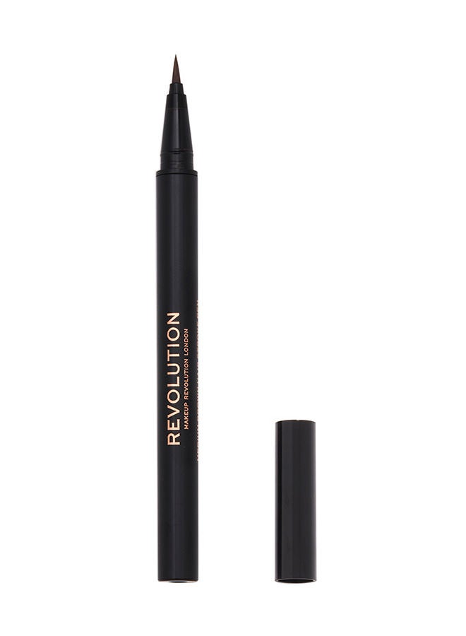 Makeup Revolution Hair Stroke Brow Pen Medium Brown  - Image 1