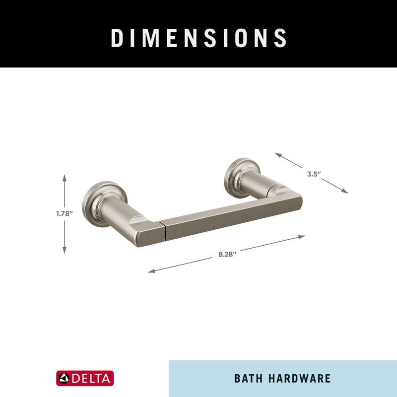 DELTA FAUCET 78955-SS Tetra Pivot Arm Toilet Paper Holder Bath Hardware Accessory in Stainless Steel - Image 5