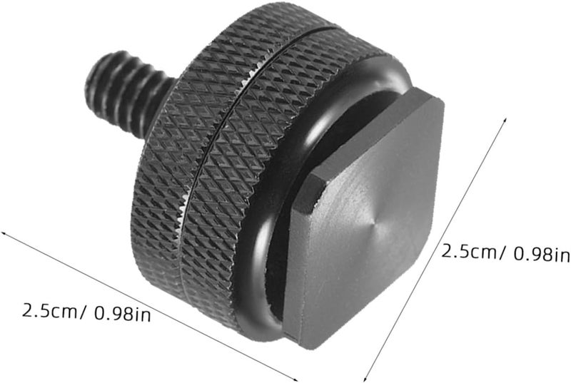 Kisangel 4Pcs 1/4 Inch Double-Sided Camera Hot Shoe Flash Stand Adapter Tripod Screw Converter for DSLR Photography and Video Rig Accessories - Image 2