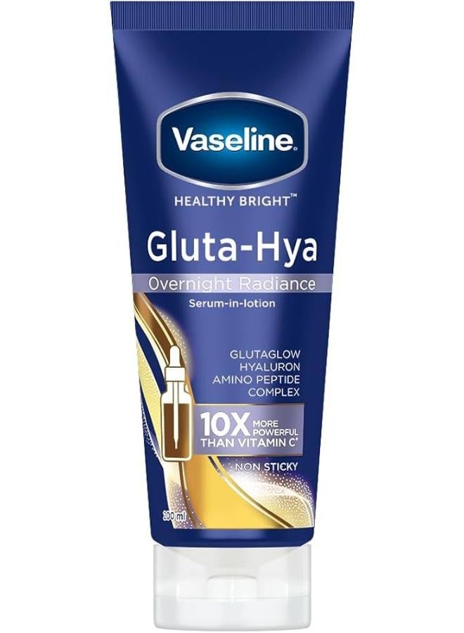 Vaseline Gluta-Hya Overnight Radiance, Serum-In-Lotion, Boosted With Amino Peptide 200ml