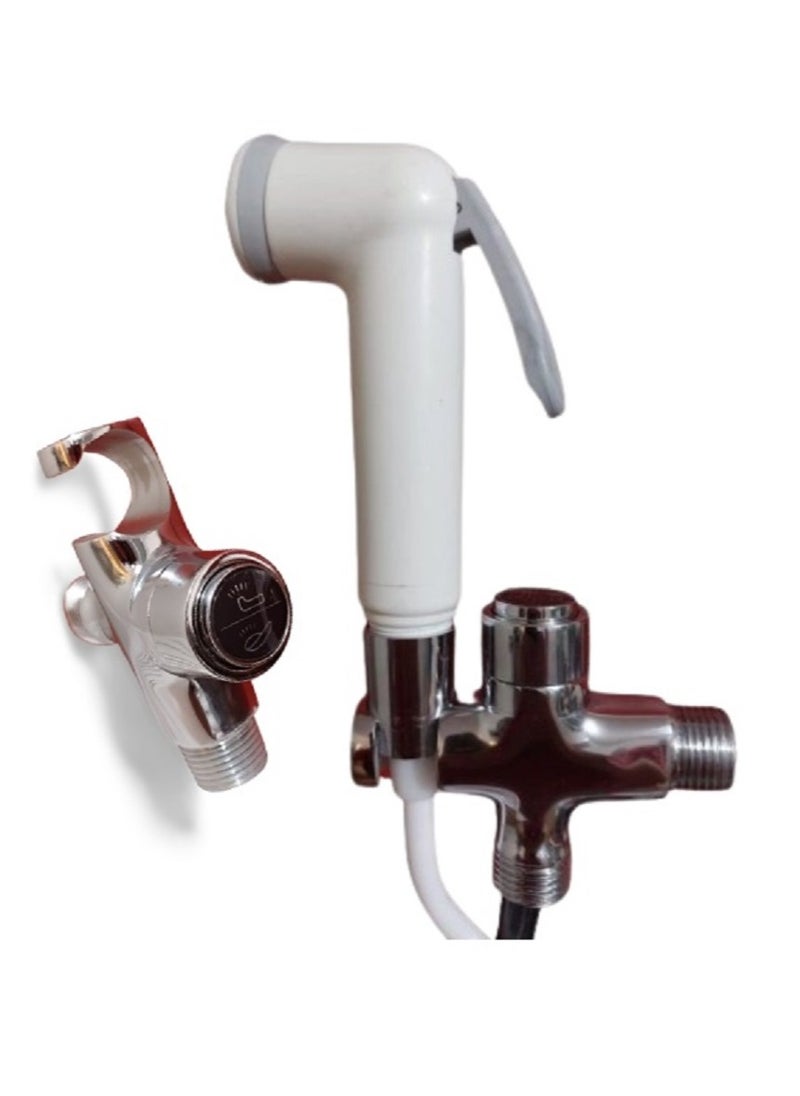 100% Professional choice Shattaf bathroom bidet with stopper and hook  - Image 2