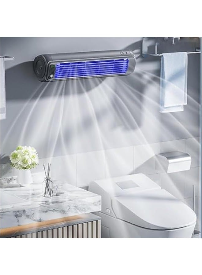 Outfany cooling ace, 2024 New Desktop Air Conditioner for Bedroom， Desktop Portable Tower Fan with Three Speed, for Bedroom, Office, Kitchen, Bathroom (Gray) - Image 5