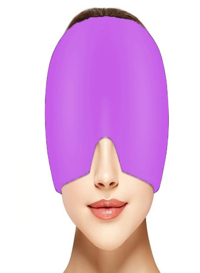 Migraine Relief Ice Cap – Reusable Hot & Cold Gel Head Wrap for Headaches, Sinus Pressure, Puffy Eyes, Tension & Stress | Soothing Face Mask Ice Pack for Migraine Pain Therapy (Multicolor) - Image 3