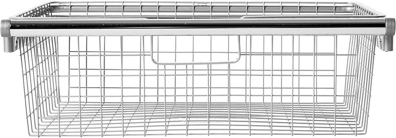 Rubbermaid سلة مطاطية قابلة للانزلاق من Rubbermaid لتنظيم أدراج الخزانة بتصميم تيتانيوم متينة سلة قابلة للسحب للمنزل، غسيل، حمام، غرفة طين، مخزن، خزانة أقمشة - Image 5