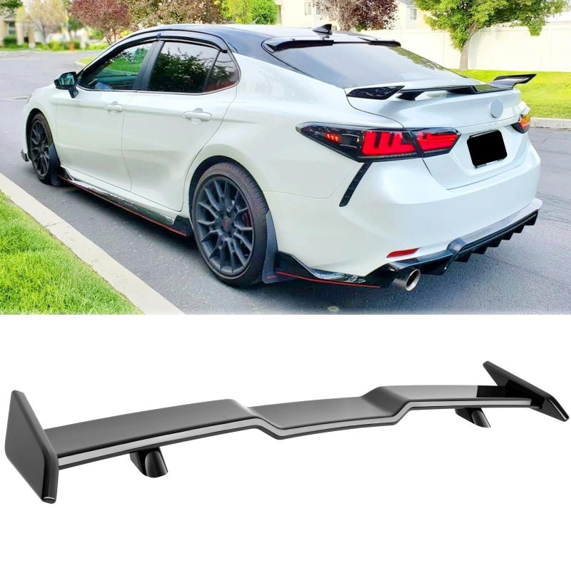 DEERMOTO Toyota Camry Spoiler 57inch Rear Spoilers Compatible with 2018-2023 Toyota Camry,Honda Accord Glossy Black PP Universal Trunk Spoiler Wing for Sedan - Image 1
