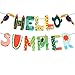 HOWAF Hello Summer Banner Tropical Flamingo Parrot Theme Summer Beach Pool Party Decorations Hello Summer Decorations for Home Office Hello Summer Birthday Party Decorations - Image 4