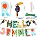 HOWAF Hello Summer Banner Tropical Flamingo Parrot Theme Summer Beach Pool Party Decorations Hello Summer Decorations for Home Office Hello Summer Birthday Party Decorations - Image 2